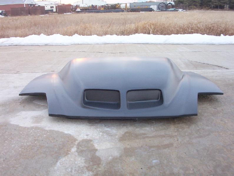 1993-1997 Firebird 4" Raised Ram Air Bolt-On Fiberglass Hood - Glasstek H3047 - view 2