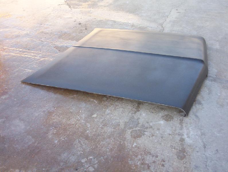 1963 Catalina Stock Flat Bolt-On Fiberglass Hood - Glasstek H3049 - view 2