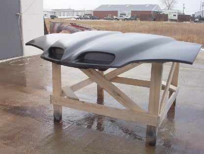 1998-2002 Firebird Raim Air Bolt-On Fiberglass Hood - Glasstek H3053 - view 2