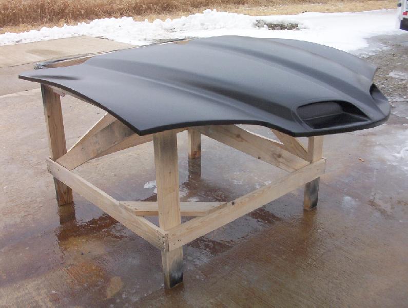 1998-2002 Firebird Raim Air Bolt-On Fiberglass Hood - Glasstek H3053 - view 3