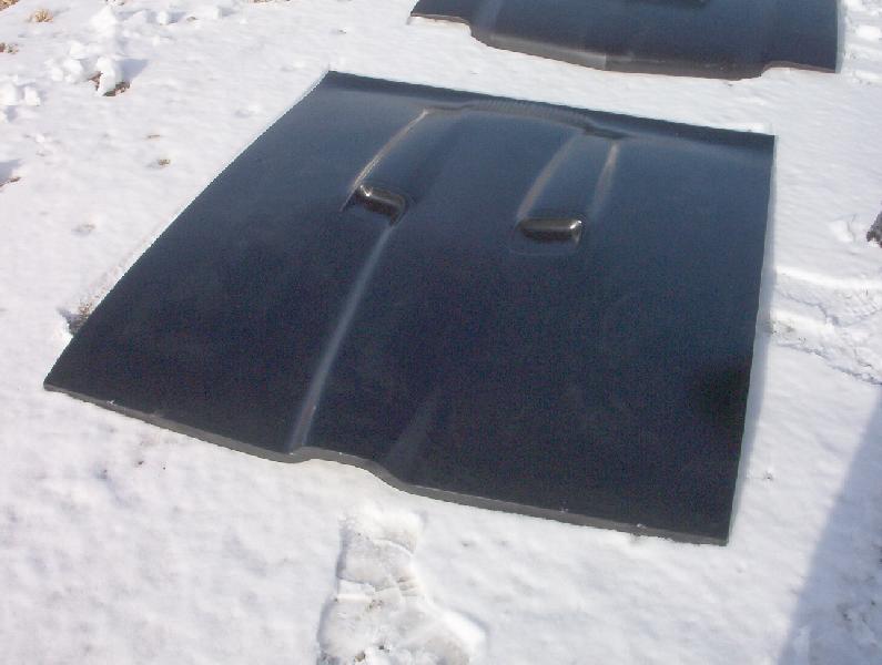 1968-1970 GTO Bolt-On Fiberglass Hood With 2"Raised Center (Looks Stock With Center Of Hood Raised 2") - Glasstek H3056