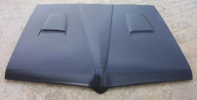 1964 GTO Twin Scoop Bolt-On Fiberglass Hood - Glasstek H3059 product image
