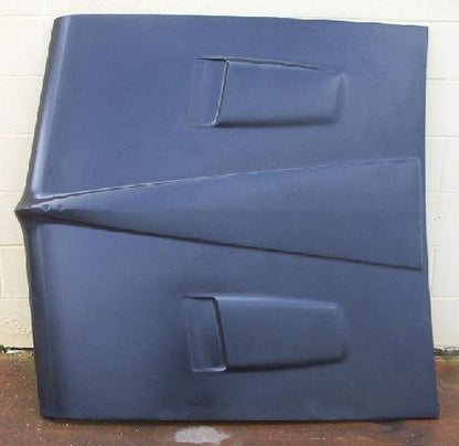 1964 GTO Twin Scoop Bolt-On Fiberglass Hood - Glasstek H3059 - view 2
