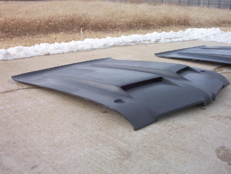 1970 / 1971-1972 442 Air Box For 2" Raised Scoops (Included In 2" Raised 70 442 Bolt-On Fiberglass Hood) - Glasstek MS039