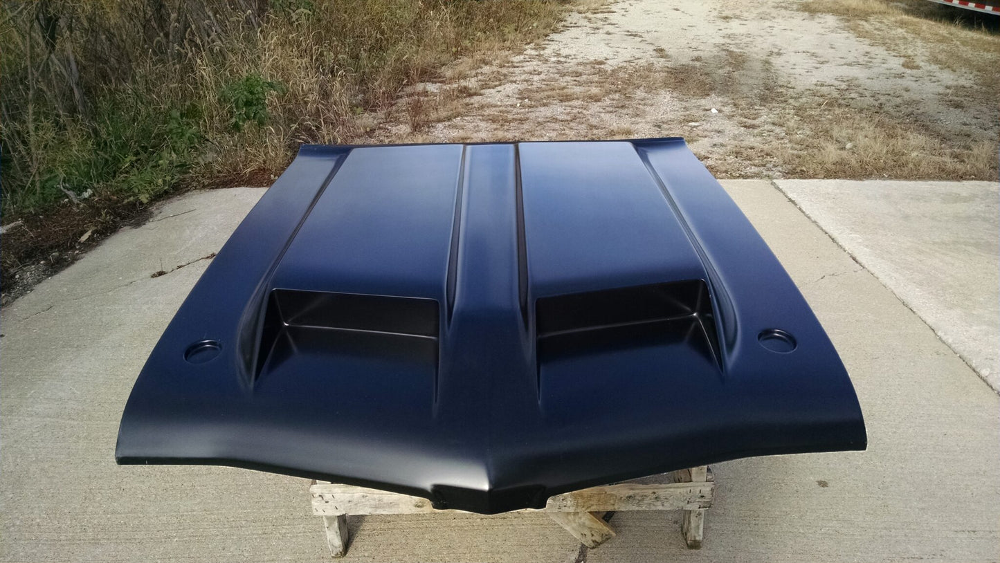 1970 442 Bolt-On Fiberglass Hood With 2" Taller Scoops (Fits 69) - Glasstek H6029 product image