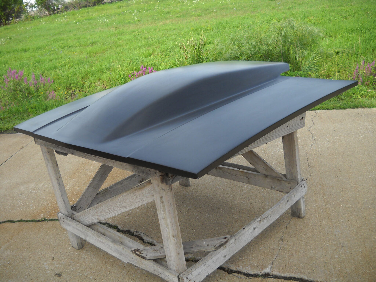 1981-1988 Cutlass 5" Sunoco Style Bolt-On Fiberglass Hood - Glasstek H6036 - view 2