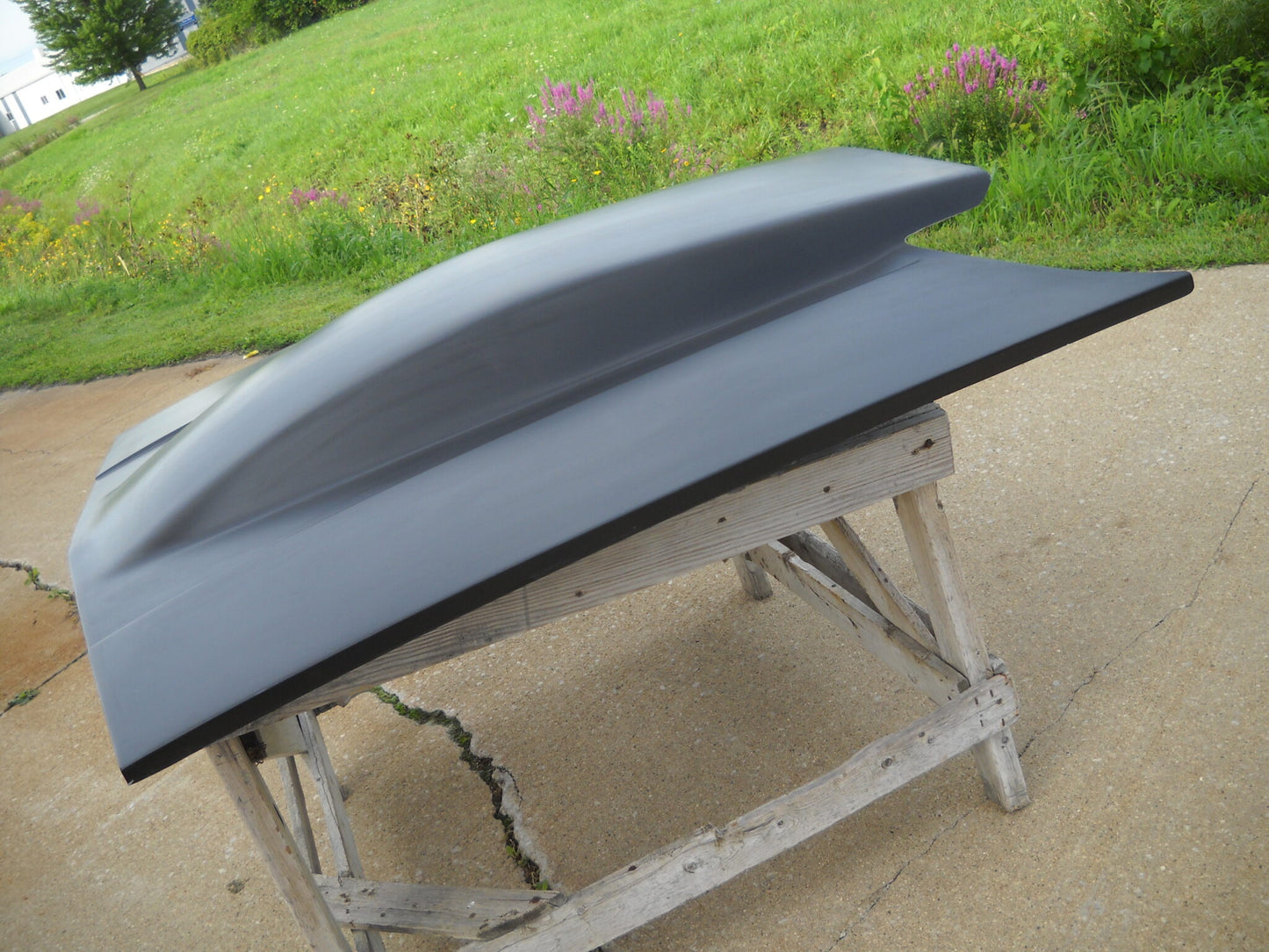 1981-1988 Cutlass 5" Sunoco Style Bolt-On Fiberglass Hood - Glasstek H6036 - view 3