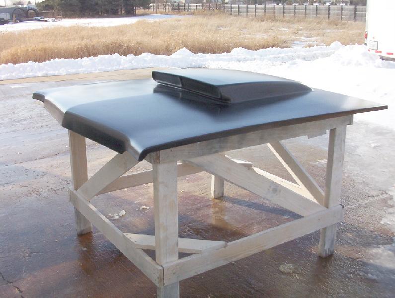 1968-1969 Roadrunner Six Pack Bolt-On Fiberglass Hood (3" Tall) - Glasstek H7050 - view 3