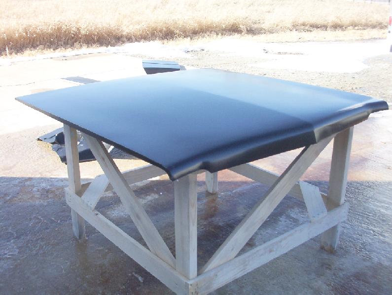 1968-1969 Roadrunner Stock Flat Bolt-On Fiberglass Hood (Has No Body Lines In Center) - Glasstek H7056 product image
