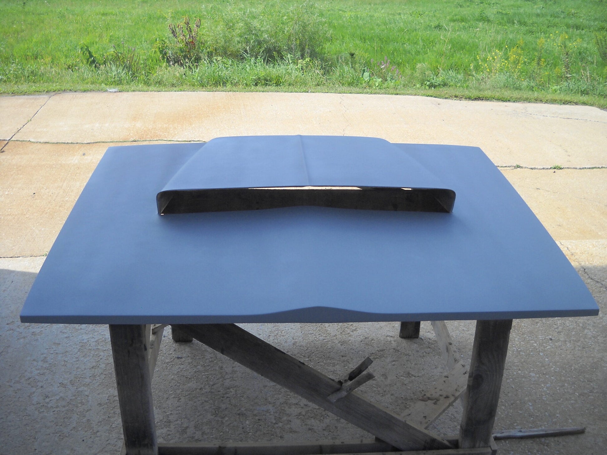 1969 Barracuda Hemi Super Stock Bolt-On Fiberglass Hood (Hood With Hemi Scoop Installed) - Glasstek H7062 product image