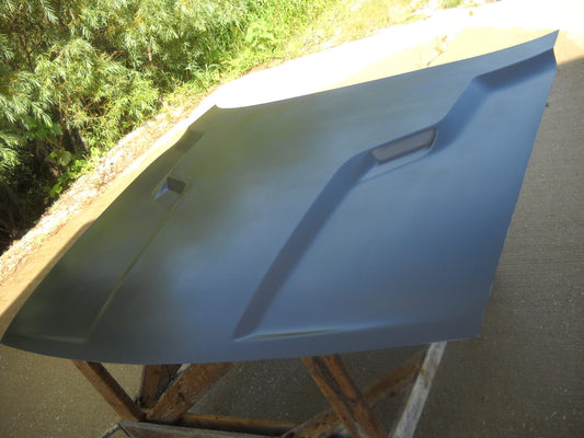 2007-2014 Challenger Extended Pin-On Fiberglass Hood - Glasstek H7067 product image
