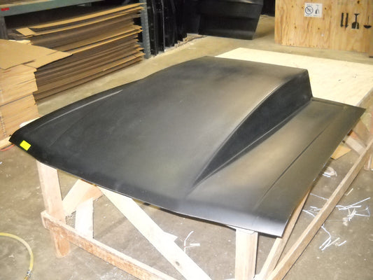 1979-1982 Mustang 4" Cowl Induction Bolt-On Fiberglass Hood - Glasstek H9039 product image