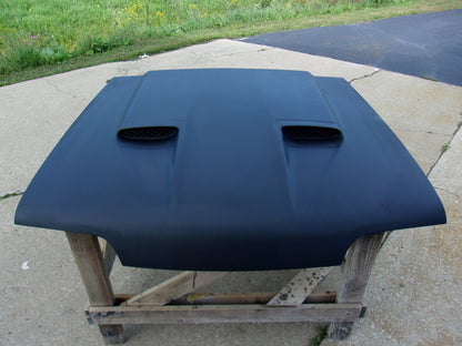 1987-1993 Mustang Mach 1 Style Bolt-On Fiberglass Hood - Glasstek H9013 product image