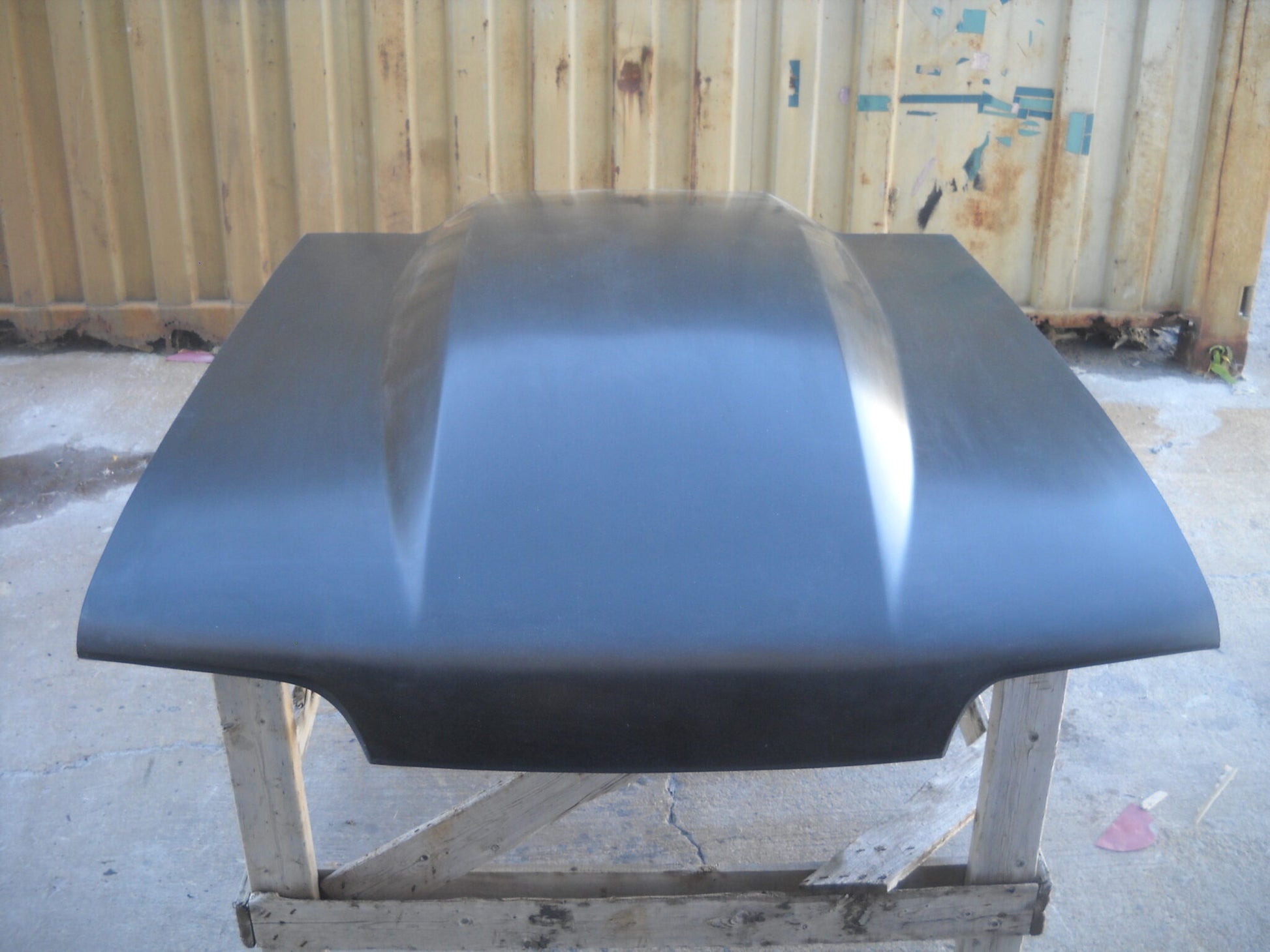 1987-1993 Mustang 4 1/2" Sunoco / Bubble Style Extended Pin-On Fiberglass Hood (Ext. To Windshield) - Glasstek H9097 product