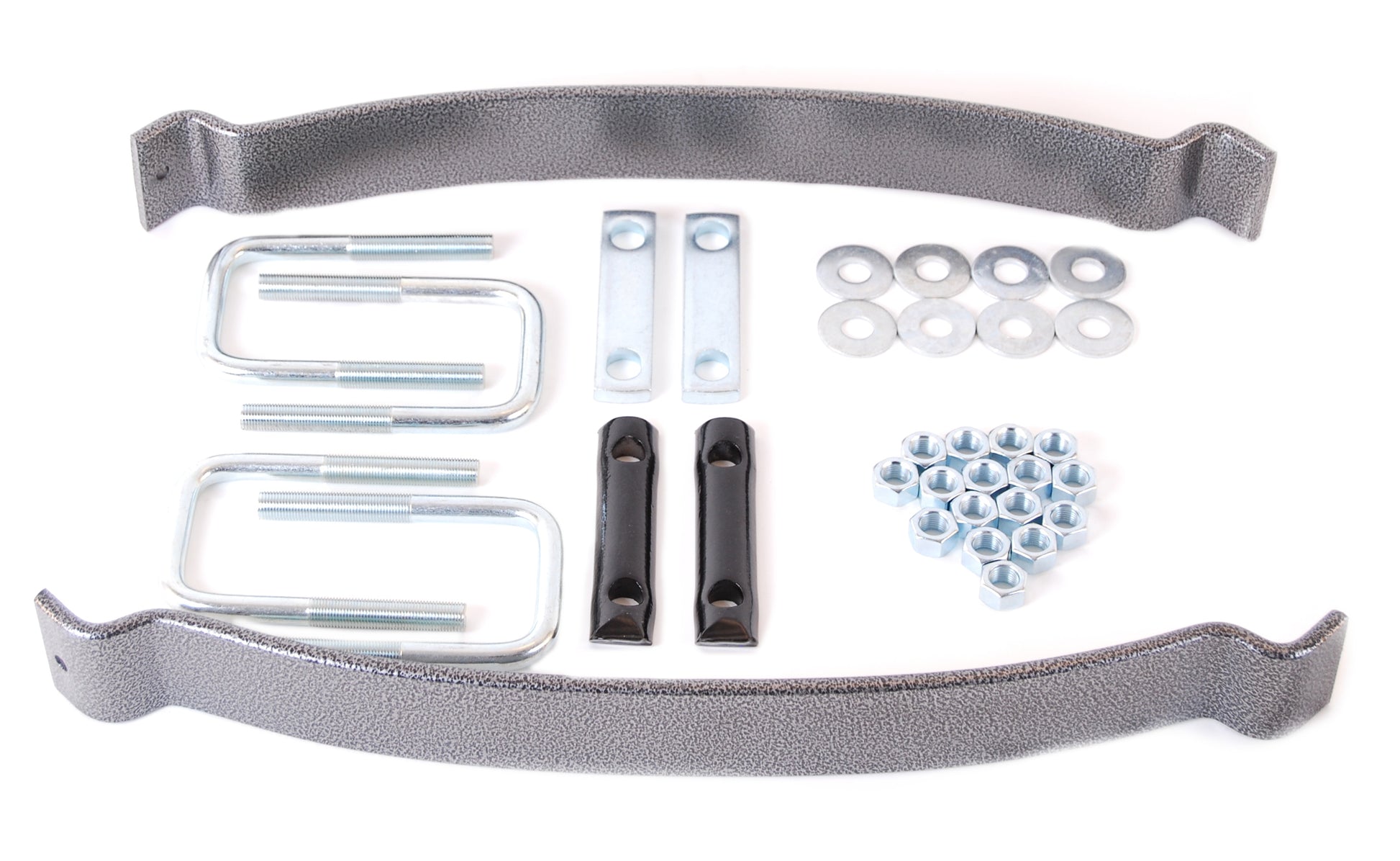 Hellwig Helper Spring Kit - EZ-550 - Add-A-Leaf - Stock Height - Rear - Steel - Silver Powder Coat - GM Midsize Truck