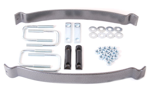 Hellwig Helper Spring Kit - EZ-550 - Add-A-Leaf - Stock Height - Rear - Steel - Silver Powder Coat - GM Midsize Truck