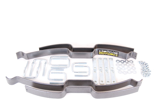 Hellwig Helper Spring Kit - Pro - Add-A-Leaf - Stock Height - Rear - Steel - Silver Powder Coat - Ford Fullsize Truck