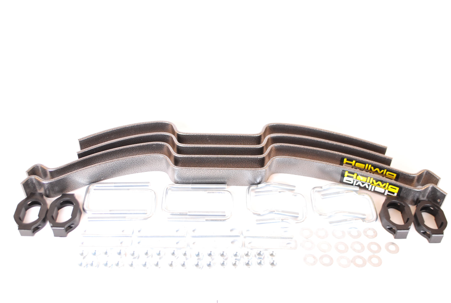 Hellwig Helper Spring Kit - Pro - Add-A-Leaf - Stock Height - Rear - Steel - Silver Powder Coat - Various Applications