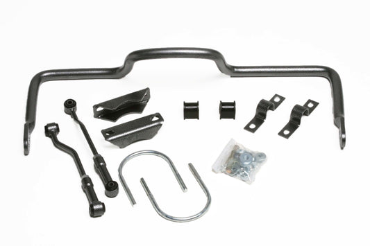 Hellwig Sway Bar - Rear - 1.25 in Diameter - Brackets / Hardware / Polyurethane Bushings - Chromoly - Gray Powder Coat