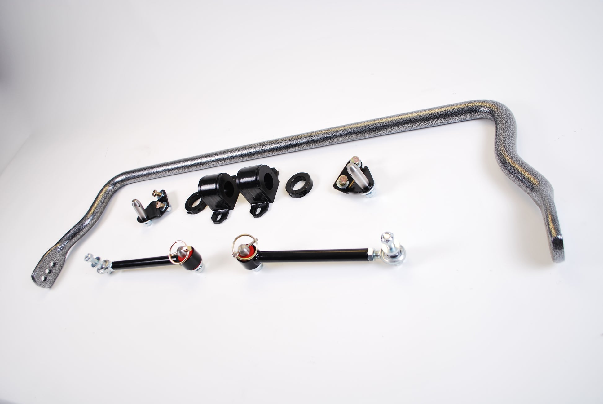 Hellwig Sway Bar - Adjustable - Front - 1.25 in Diameter - Hardware / Polyurethane Bushings - Chromoly - Gray Powder