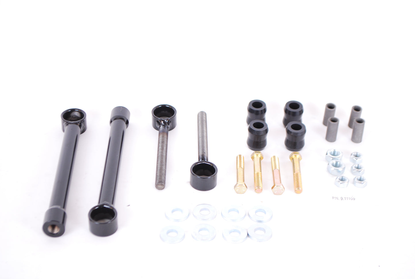 Hellwig End Link - 11 to 14 in Adjustable - Straight - Bolts / Nuts / Rubber Bushings / Sleeves / Washers - Steel -