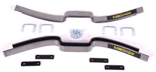 Hellwig Helper Spring Kit - Contact Helper Spring - Add-A-Leaf - Stock Height - Rear - Steel - Silver Powder Coat -