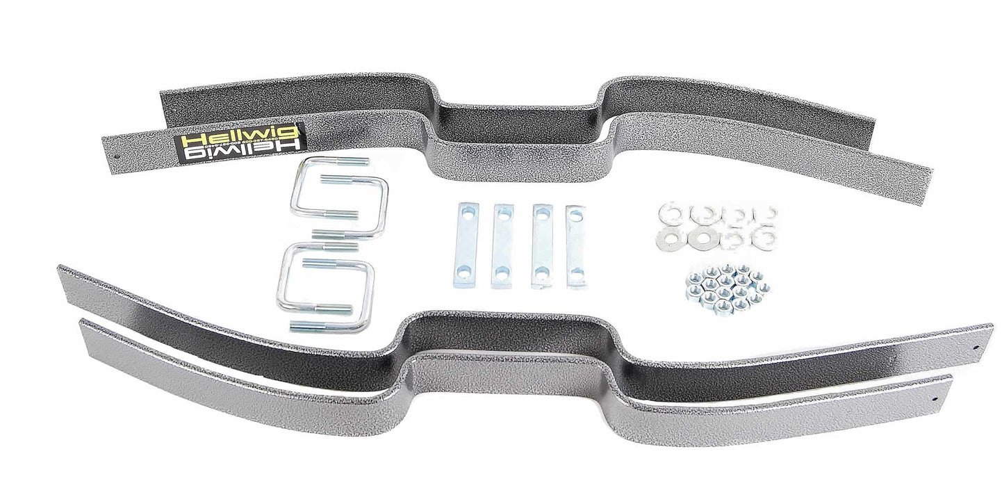 Hellwig Helper Spring Kit - Contact Helper Spring - Add-A-Leaf - Stock Height - Rear - Steel - Silver Powder Coat -