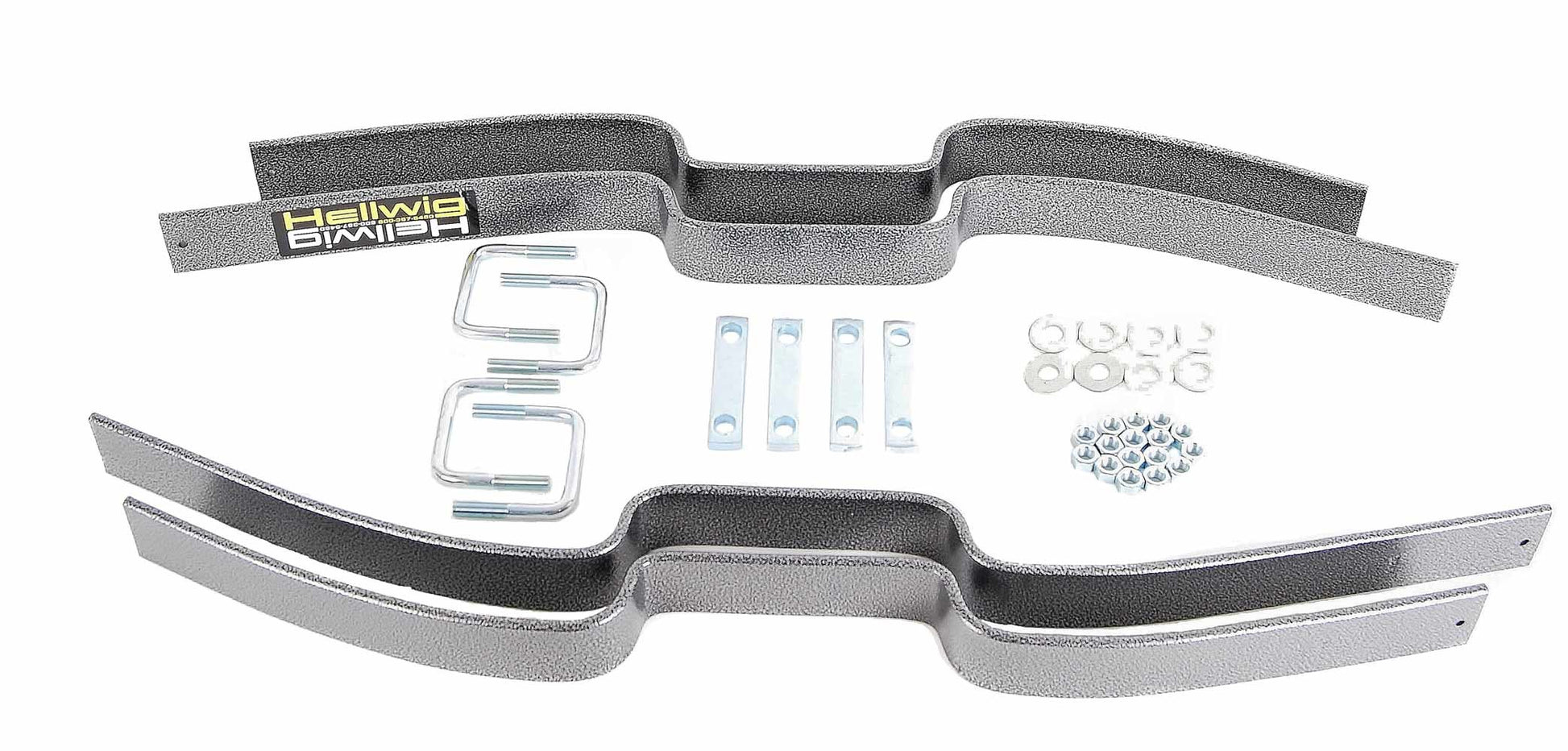 Hellwig Helper Spring Kit - Contact Helper Spring - Add-A-Leaf - Stock Height - Rear - Steel - Silver Powder Coat -