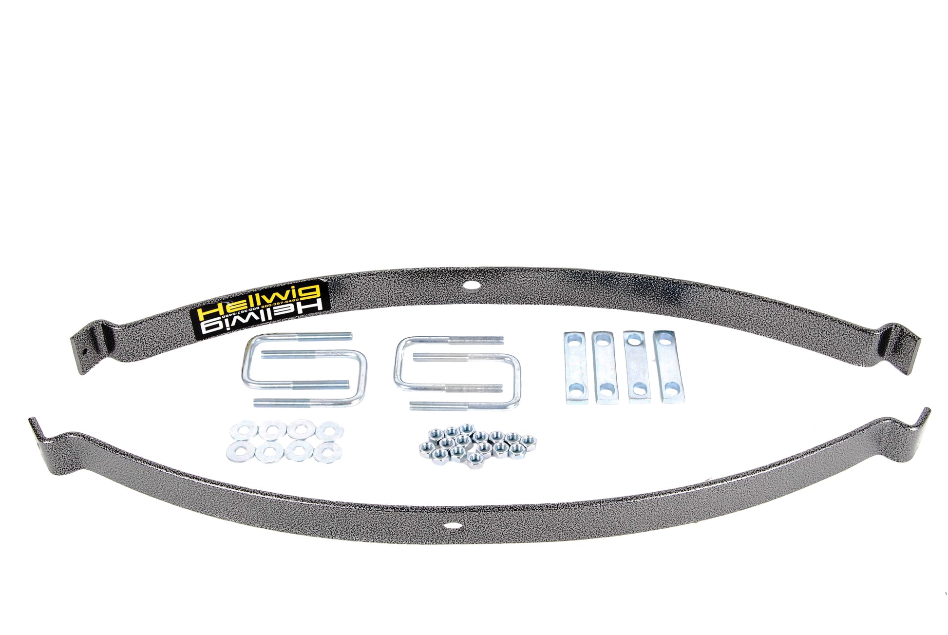 Hellwig Helper Spring Kit - EZ-990 - Add-A-Leaf - Stock Height - Rear - Steel - Silver Powder Coat - Various