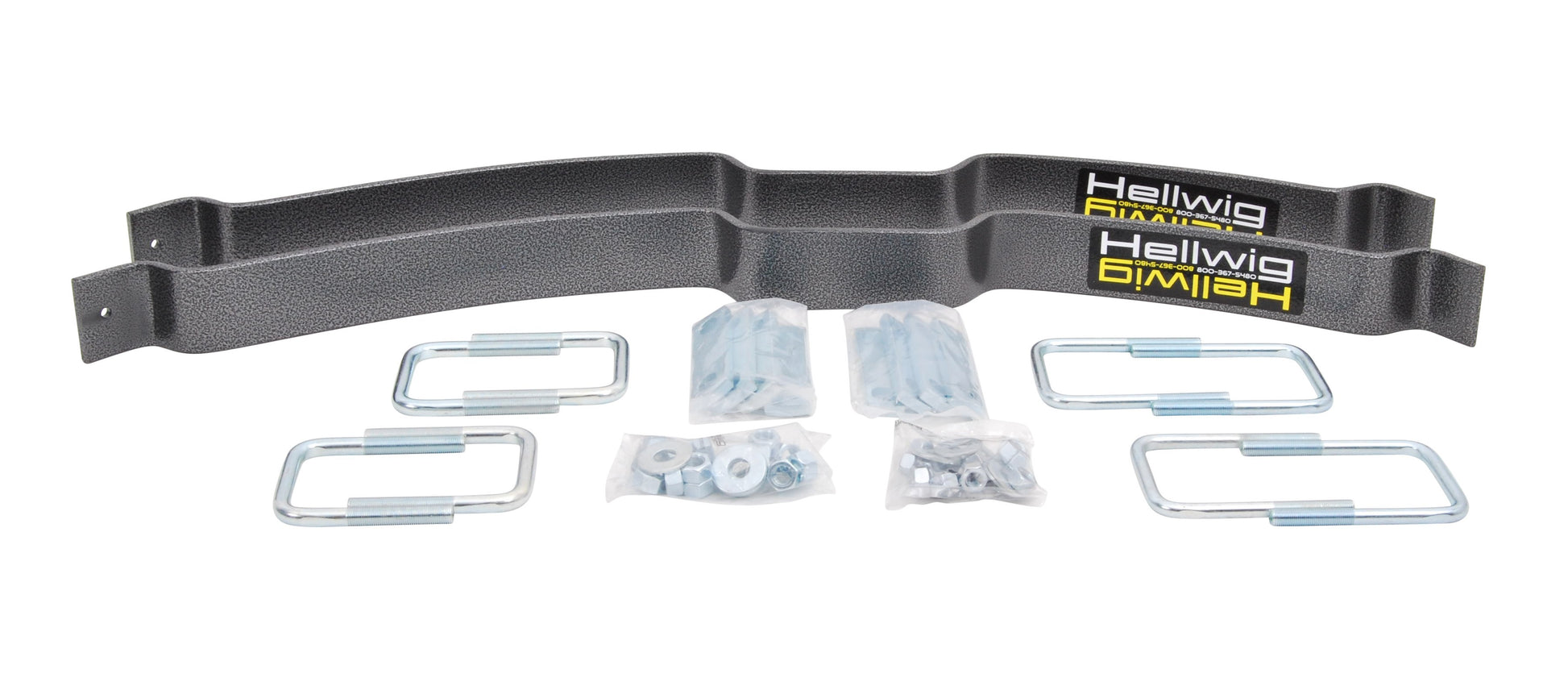 Hellwig Helper Spring Kit - EZ-990 - Add-A-Leaf - Stock Height - Rear - Steel - Silver Powder Coat - Ford Fullsize