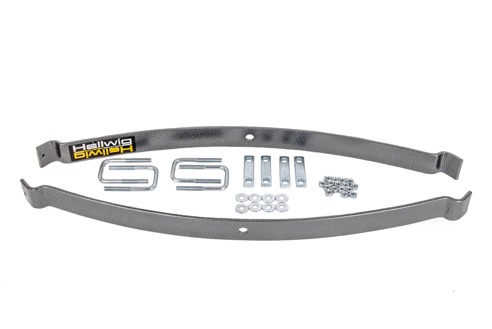 Hellwig Helper Spring Kit - EZ-990 - Add-A-Leaf - Stock Height - Rear - Steel - Silver Powder Coat - Ford Fullsize