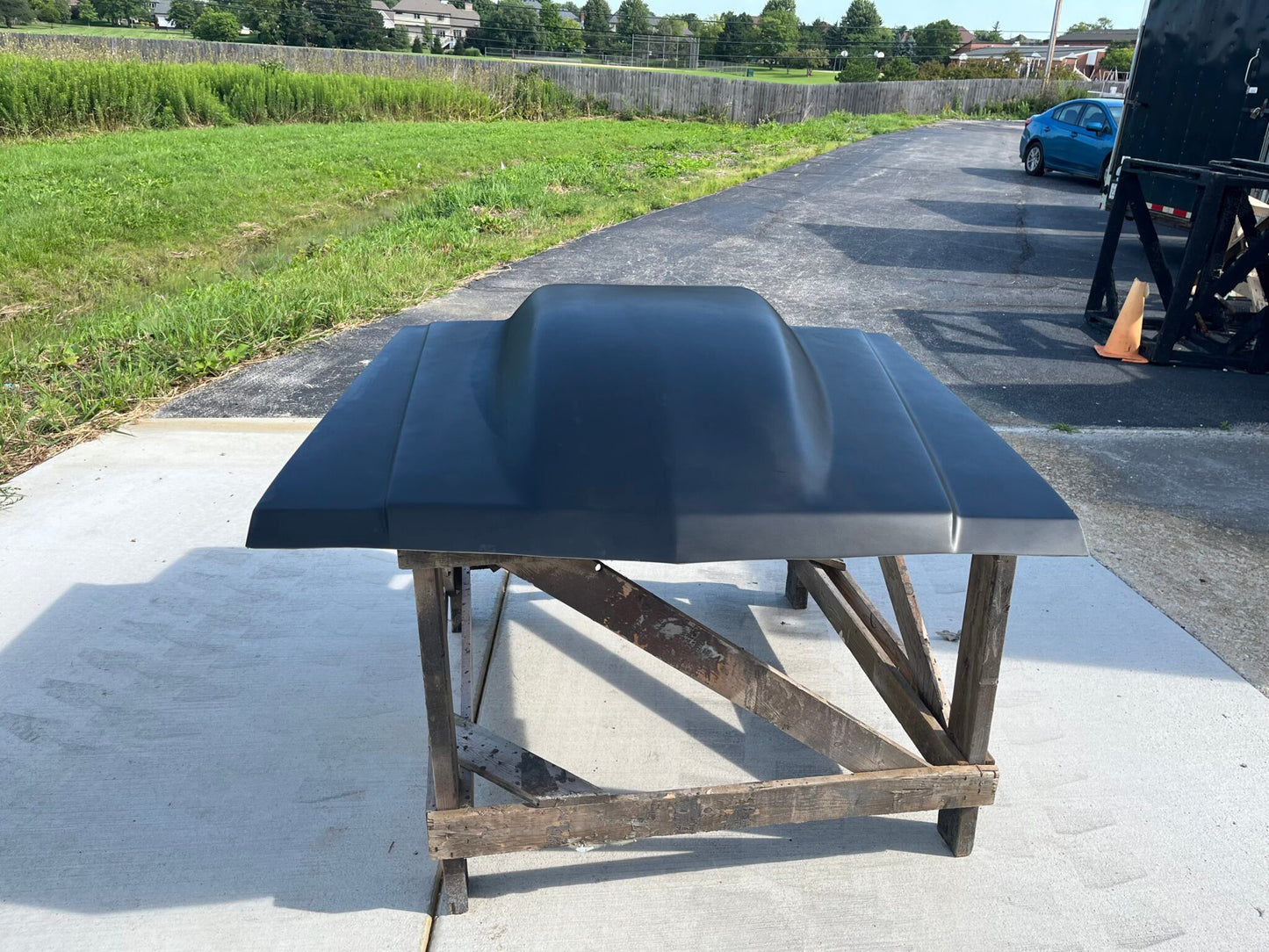 1978-1983 Fairmont 5" Sunoco / Bubble Style Bolt-On Fiberglass Hood - Glasstek H9105 product image