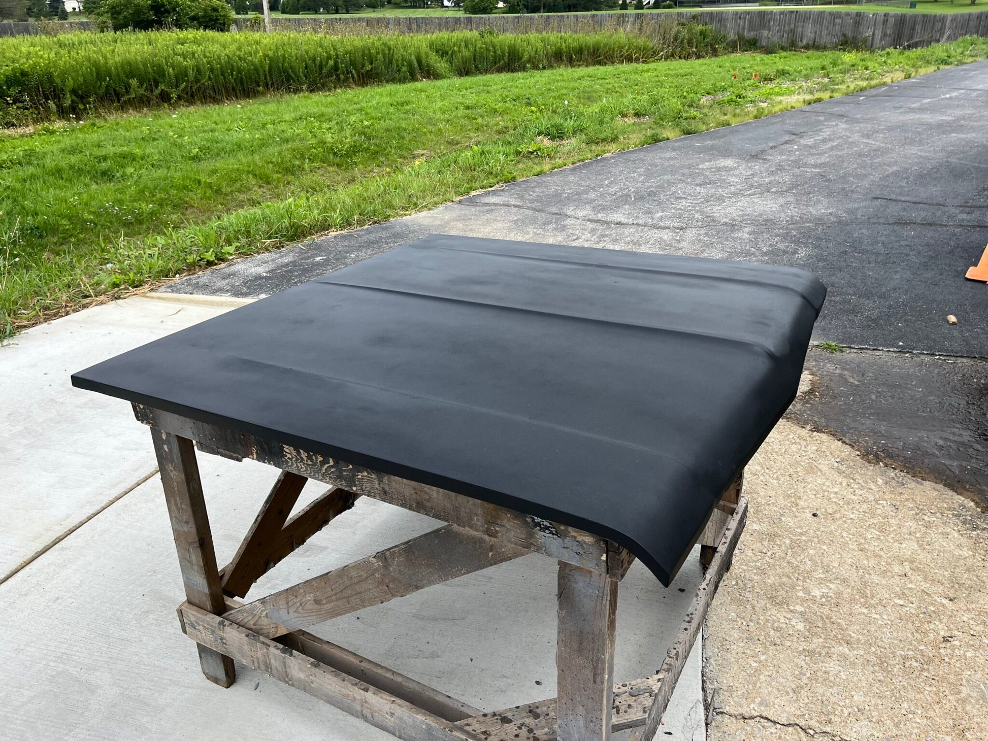 1964 Chevelle Stock Flat Bolt-On Fiberglass Hood (Full Frame) - Glasstek H1098 product image