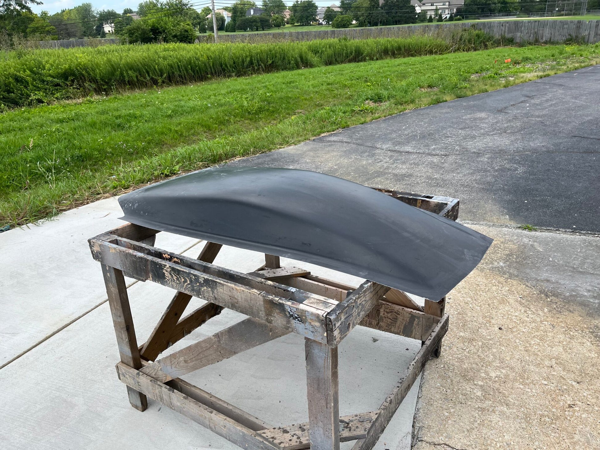 5" " Sunoco" "Bubble" Style Cowl Fiberglass Scoop 27" W X 62" L X 5 1/8" Tall - Glasstek GCS008 product image