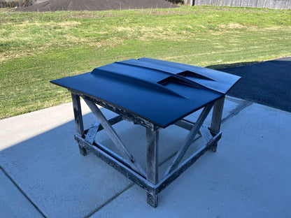 1967-1969 Camaro Dana (Style) Bolt-On Fiberglass Hood (2" Tall) - Glasstek H1289 product image