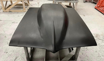 1967-1969 Firebird 5" Sunoco / Bubble Style Bolt-On Fiberglass Hood - Glasstek H3073 product image