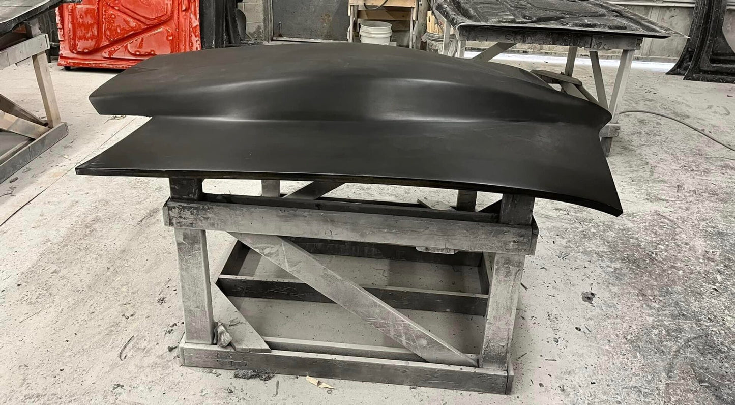 1967-1969 Firebird 5" Sunoco / Bubble Style Bolt-On Fiberglass Hood - Glasstek H3073 - view 3
