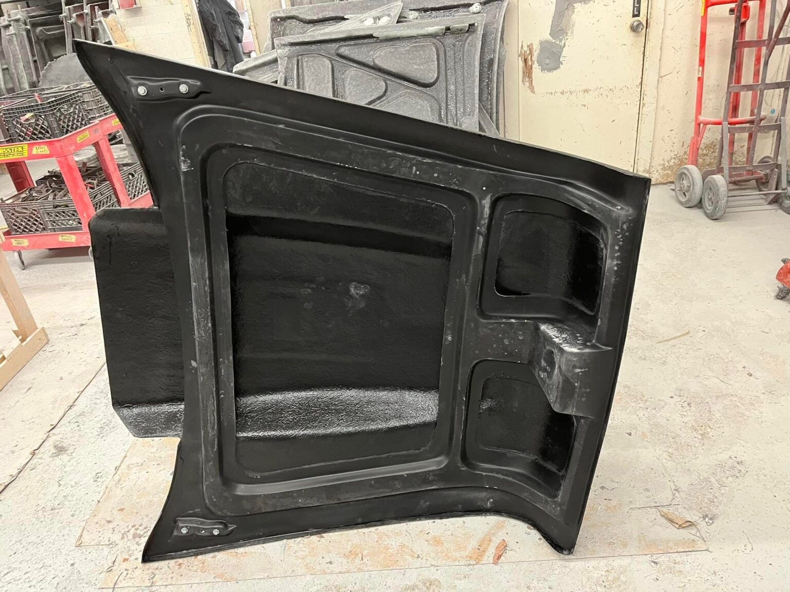 1955 Chevy 5" Tall Sunoco / Bubble Style Bolt-On Fiberglass Hood - Glasstek H1358 - view 3
