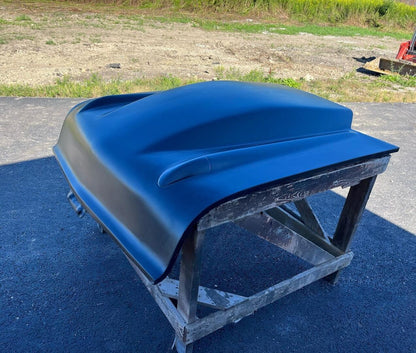 1957 Chevy 5" Sunoco / Bubble Style Bolt-On Fiberglass Hood - Glasstek H1368 product image