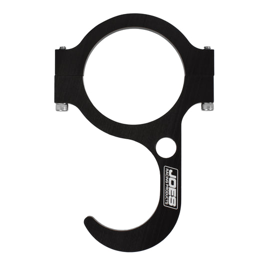 Joes Racing Products Steering Wheel Hook - Clamp-On - Aluminum - Black Anodized - 1-1/2 in OD Tube - Each