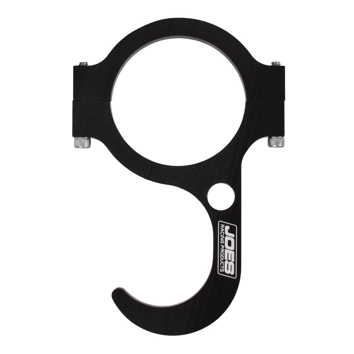 Joes Racing Products Steering Wheel Hook - Clamp-On - Aluminum - Black Anodized - 1-3/4 in OD Tube - Each