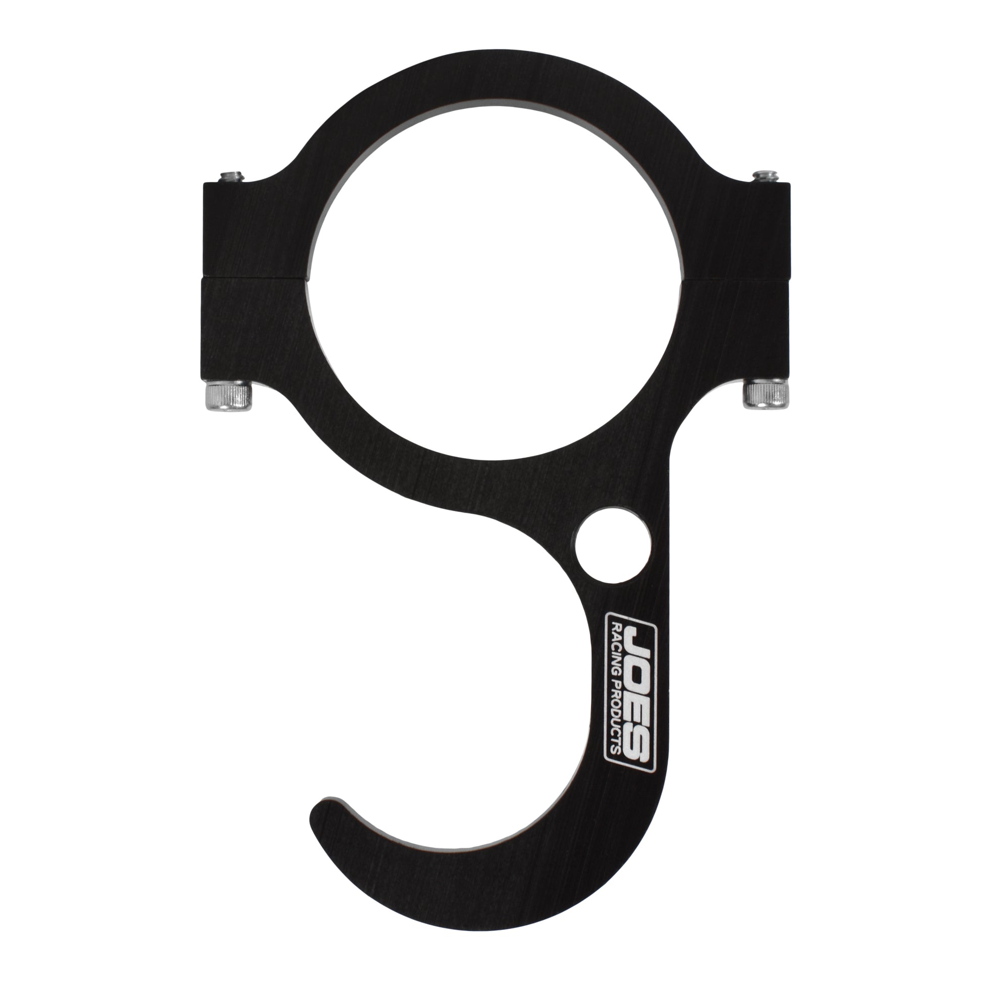 Joes Racing Products Steering Wheel Hook - Clamp-On - Aluminum - Black Anodized - 1-3/4 in OD Tube - Each