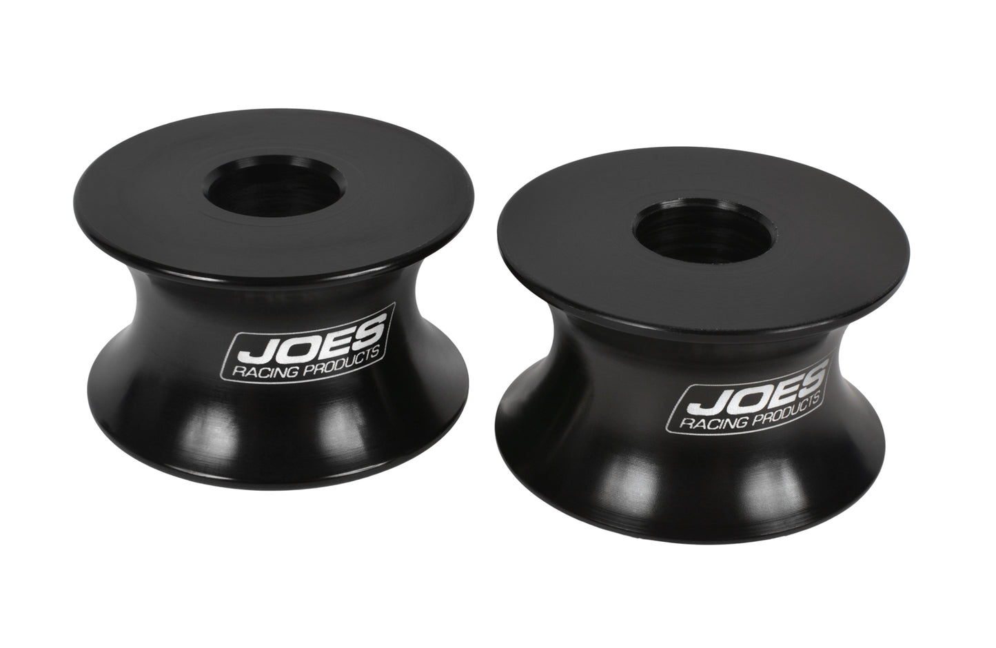 Joes Racing Products Motor Mount Spacer - 1/2 in Thick - 1/2 in ID - Aluminum - Black Anodized - Pair