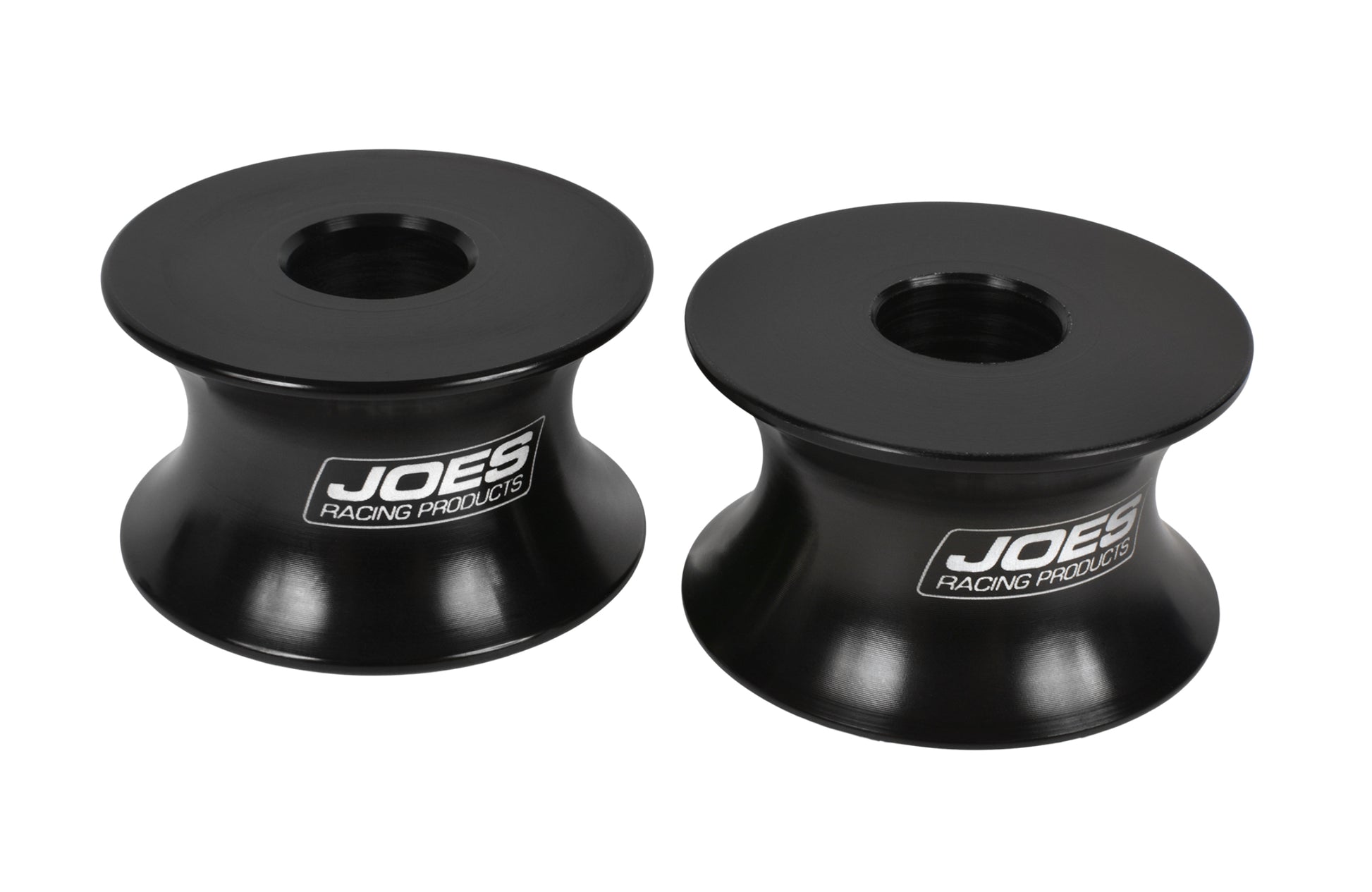 Joes Racing Products Motor Mount Spacer - 1/2 in Thick - 1/2 in ID - Aluminum - Black Anodized - Pair
