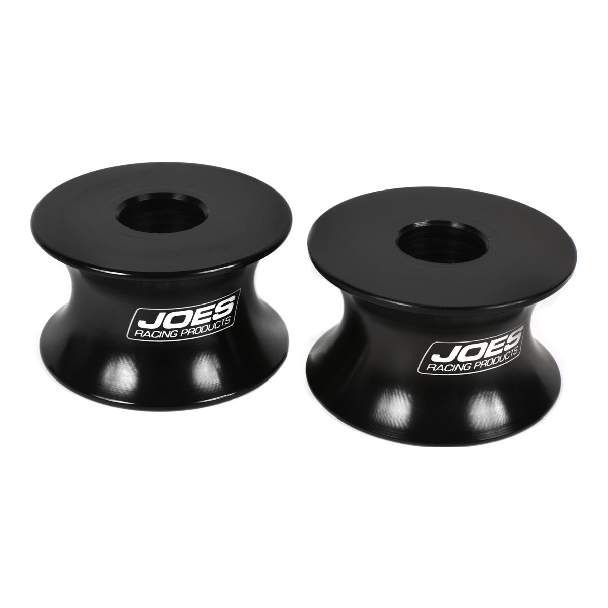 Joes Racing Products Motor Mount Spacer - 1 in Thick - 1/2 in ID - Aluminum - Black Anodized - Pair