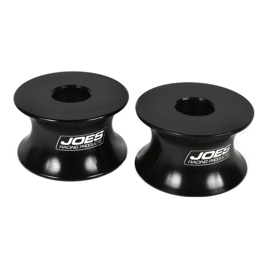 Joes Racing Products Motor Mount Spacer - 1 in Thick - 1/2 in ID - Aluminum - Black Anodized - Pair
