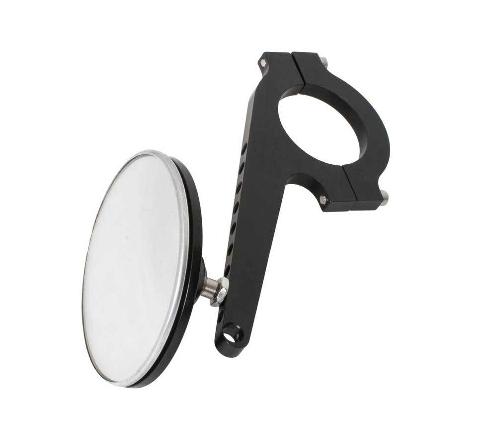 Joes Racing Products Mirror - Side View - Extended - Adjustable 0.5 in to 3.5 in - Round - 3 in Diameter - Clamp-On -