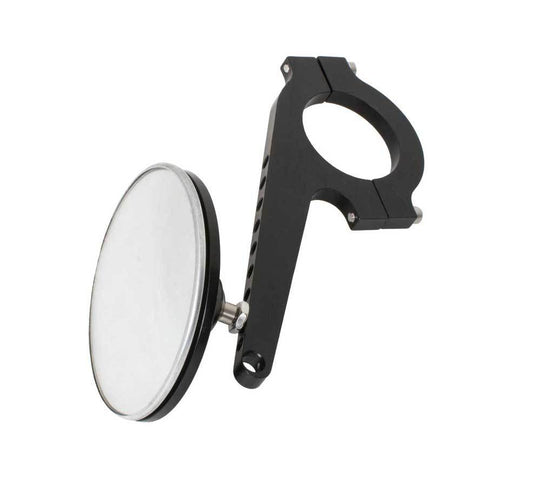 Joes Racing Products Mirror - Side View - Extended - Adjustable 0.5 in to 3.5 in - Round - 3 in Diameter - Clamp-On -