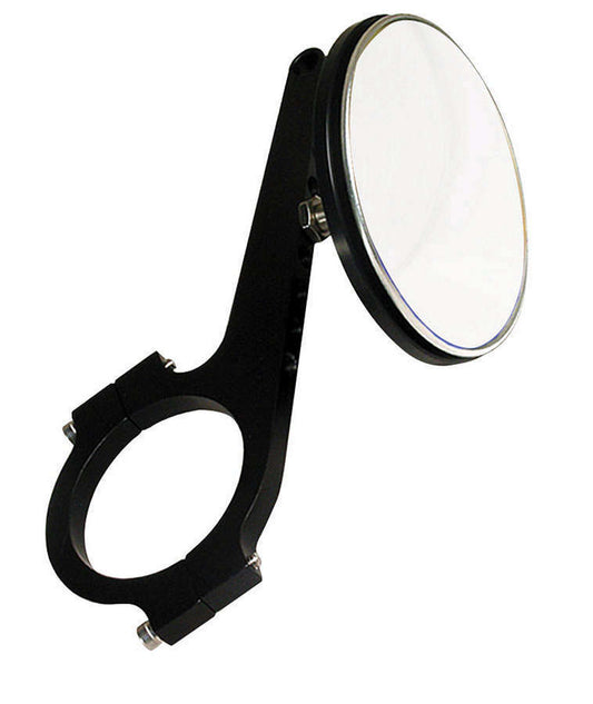 Joes Racing Products Mirror - Side View - Extended - Adjustable 0.5 in to 3.5 in - Round - 3 in Diameter - Clamp-On -