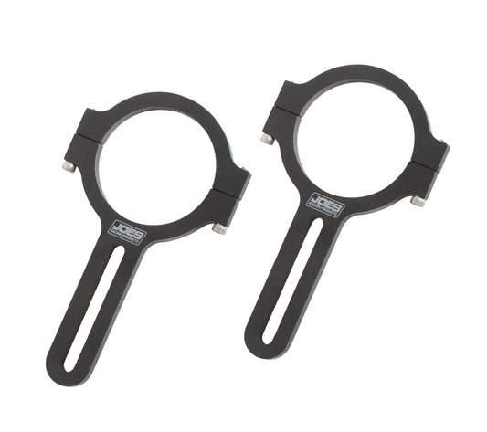 Joes Racing Products Mirror Bracket - Clamp-On - 3.5 in Long - Aluminum - Black Anodized - 1.75 in OD Tube - Pair
